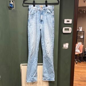 MOTHER The Hustler Ankle | Light Blue Boot Leg Jeans | Size 25